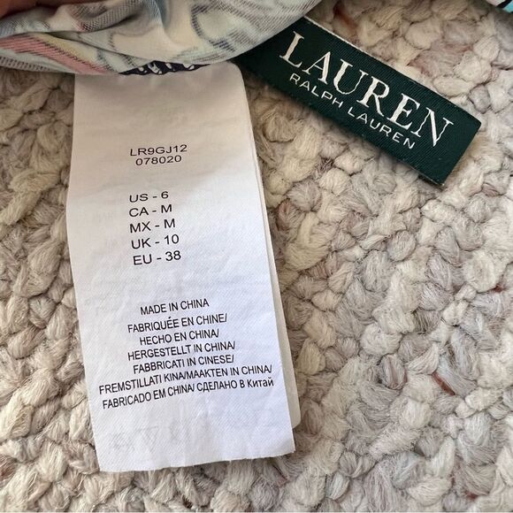 Lauren Ralph Lauren Mystic Paisley Tummy Control One-Piece Swim Dress - Picture 10 of 14